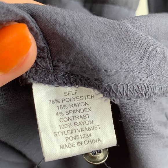 Lili & Q Blue Long Sleeve Button Up Tunic - Picture 5 of 6